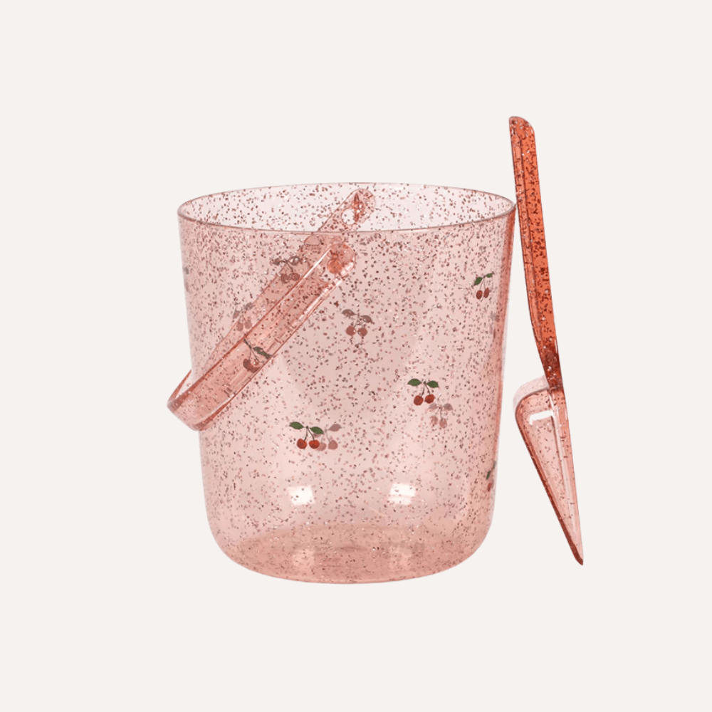 Konges Sløjd - Strandspielzeug "Eimer/Schaufel - Glitter - Cherry"