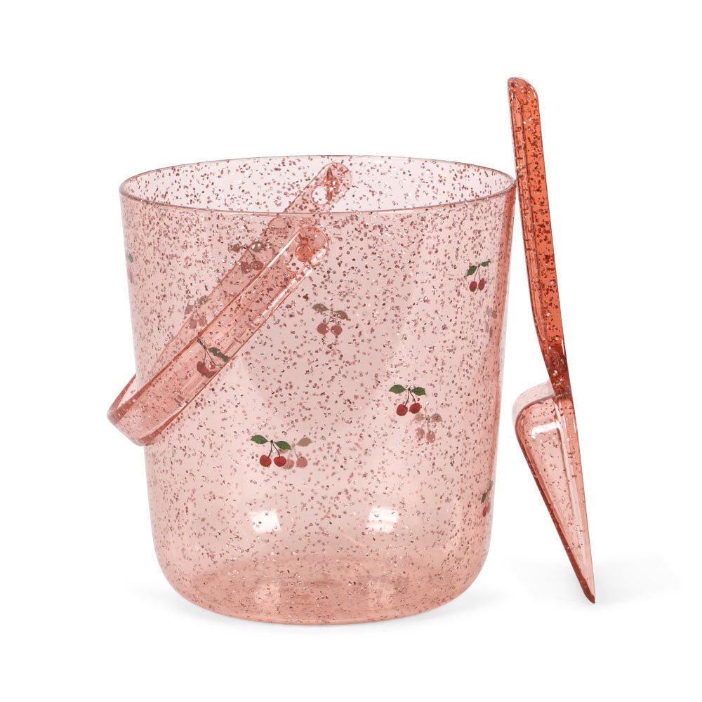 Konges Sløjd - Strandspielzeug "Eimer/Schaufel - Glitter - Cherry"
