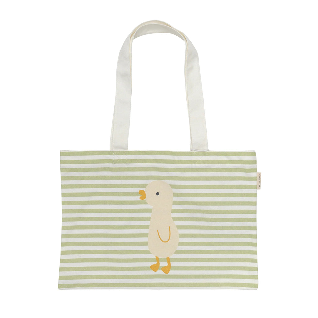 Sunnylife - Strandtasche "Duck Sage Stripe"aus Canvas