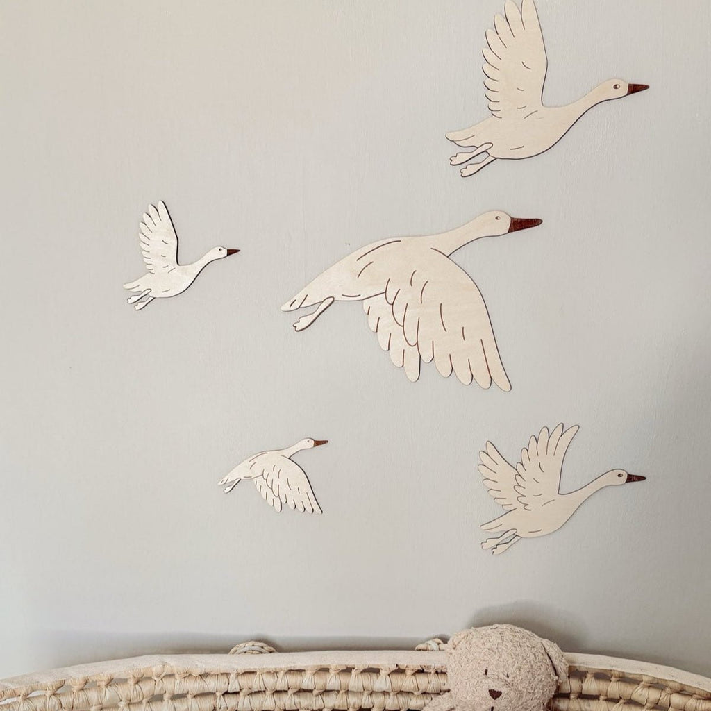 Be Wild Store - Wanddekor Fliegende Gänse - 5 Stk.