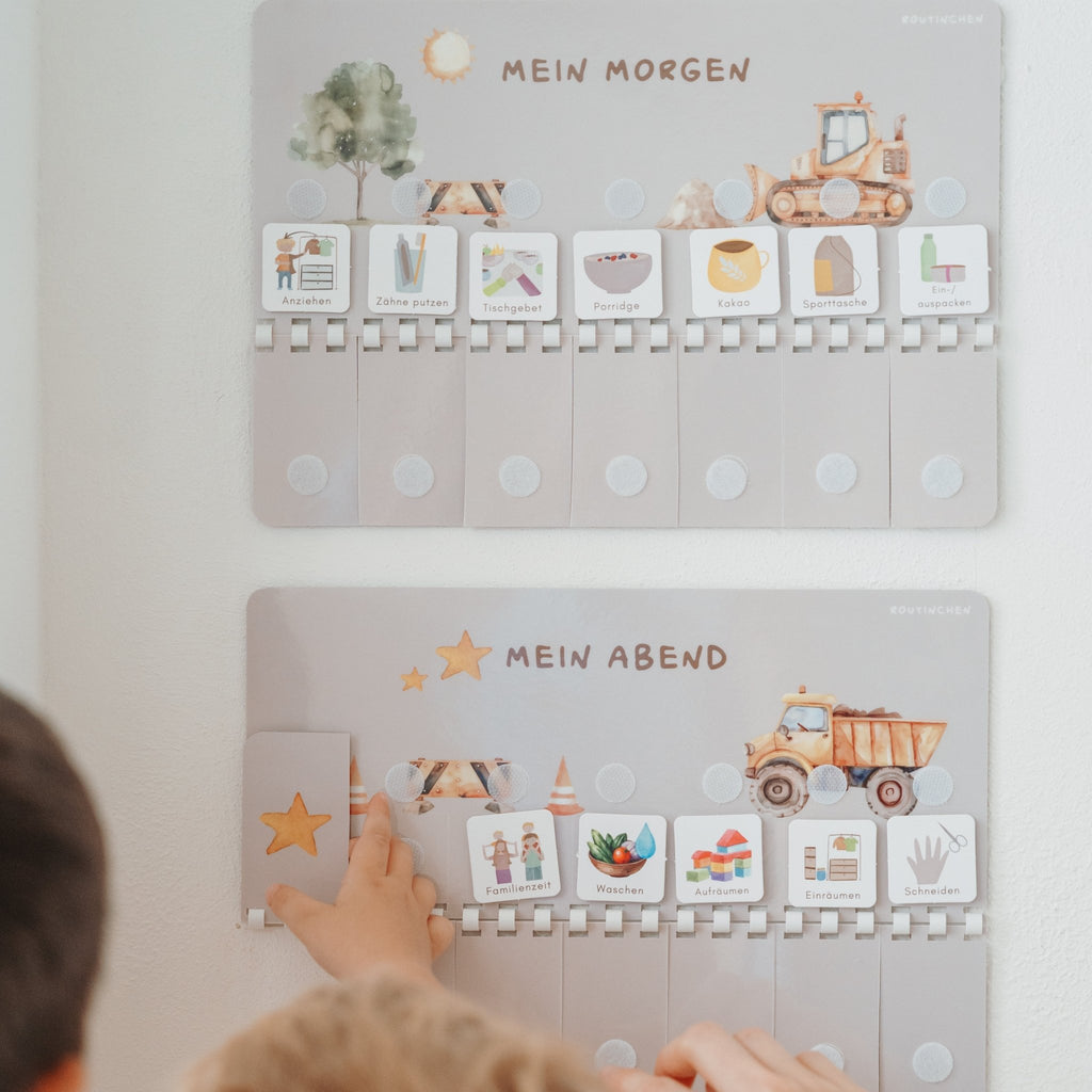 Wochenplaner A4 inkl. 3 Routinepläne Baustelle und inkl. 525 Symbole - Little Baby Pocket