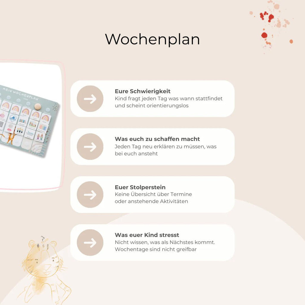 Wochenplaner A4 inkl. 3 Routinepläne Baustelle und inkl. 525 Symbole - Little Baby Pocket