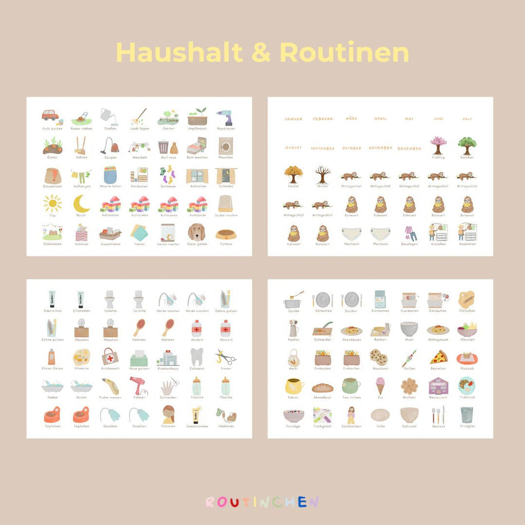 Wochenplaner A4 inkl. 3 Routinepläne Baustelle und inkl. 525 Symbole - Little Baby Pocket