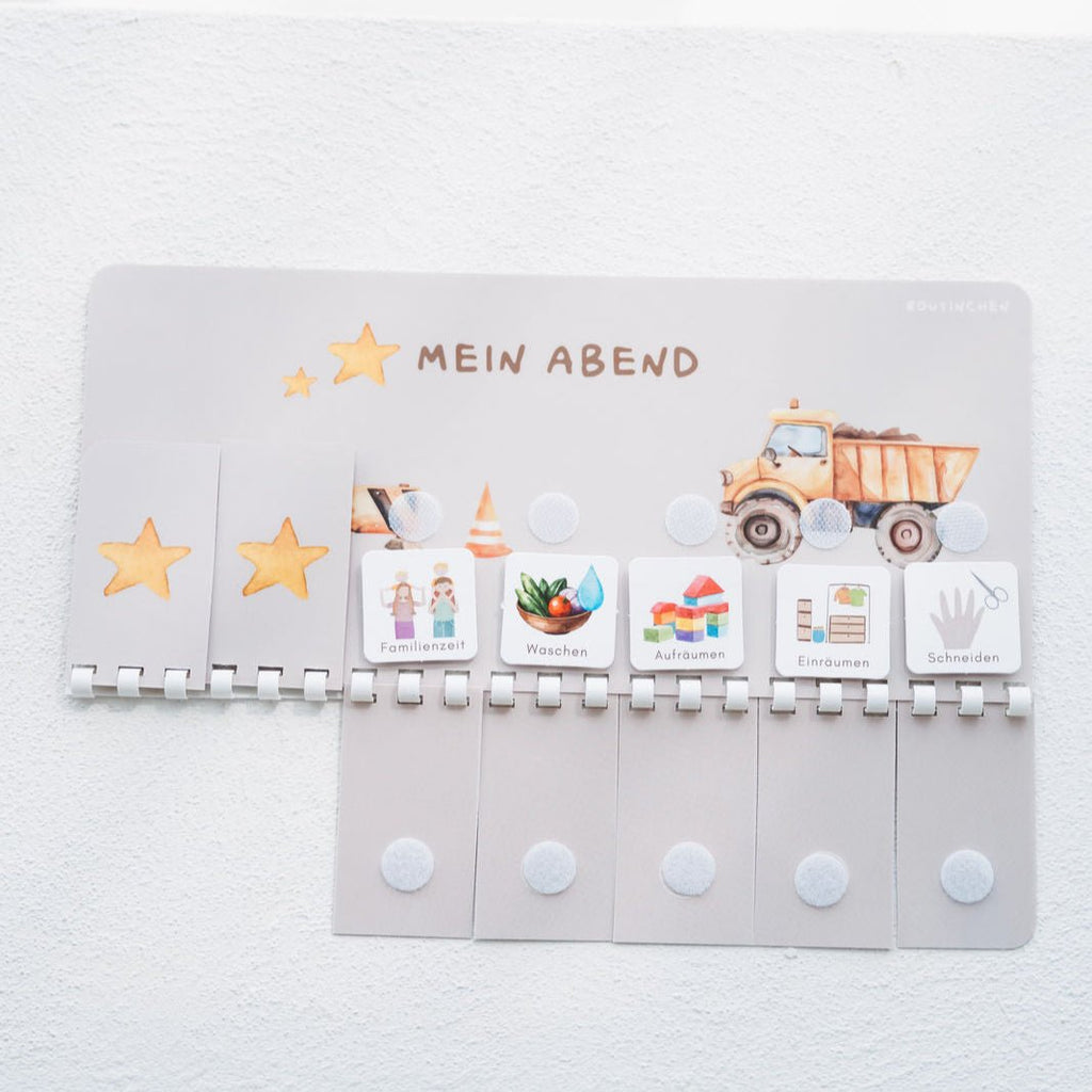Wochenplaner A4 inkl. 3 Routinepläne Baustelle und inkl. 525 Symbole - Little Baby Pocket