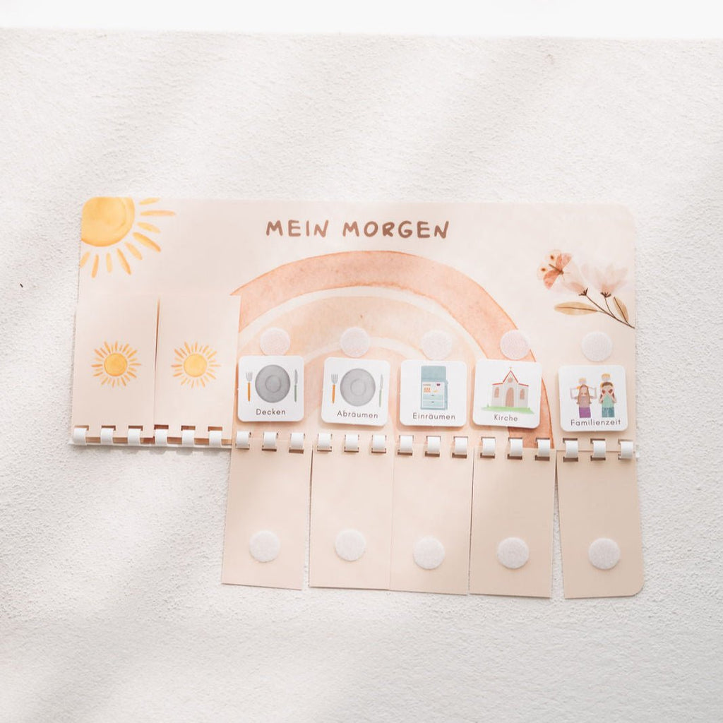 Wochenplaner A4 inkl. 3 Routinepläne Regenbogen und inkl. 525 Symbole - Little Baby Pocket