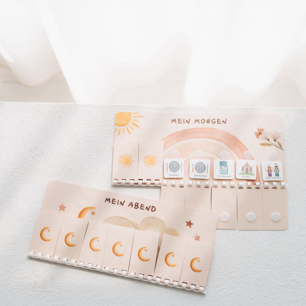 Wochenplaner A4 inkl. 3 Routinepläne Regenbogen und inkl. 525 Symbole - Little Baby Pocket