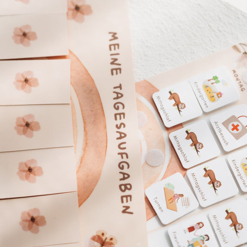 Wochenplaner A4 inkl. 3 Routinepläne Regenbogen und inkl. 525 Symbole - Little Baby Pocket
