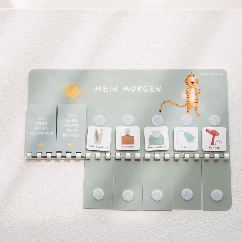 Wochenplaner A4 inkl. 3 Routinepläne Tiger und inkl. 525 Symbole - Little Baby Pocket