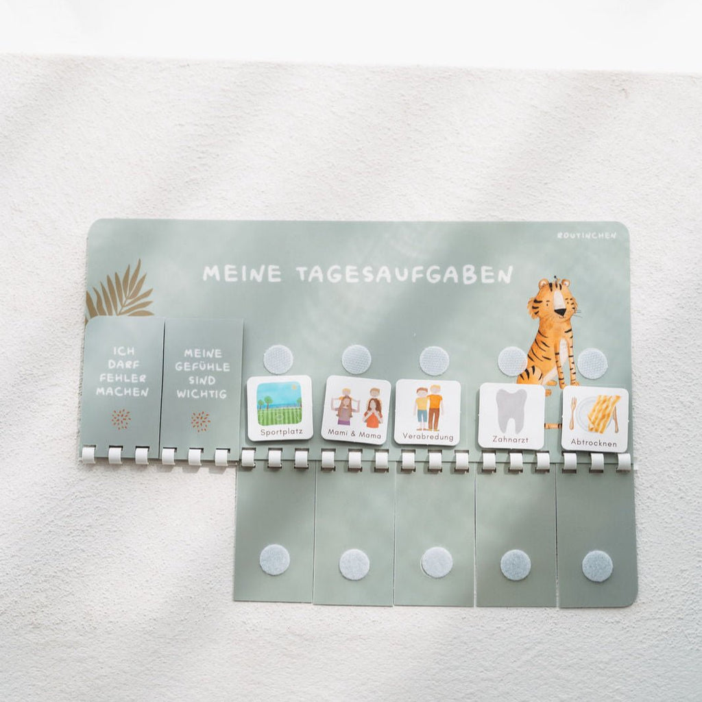 Wochenplaner A4 inkl. 3 Routinepläne Tiger und inkl. 525 Symbole - Little Baby Pocket