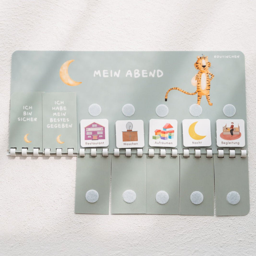Wochenplaner A4 inkl. 3 Routinepläne Tiger und inkl. 525 Symbole - Little Baby Pocket