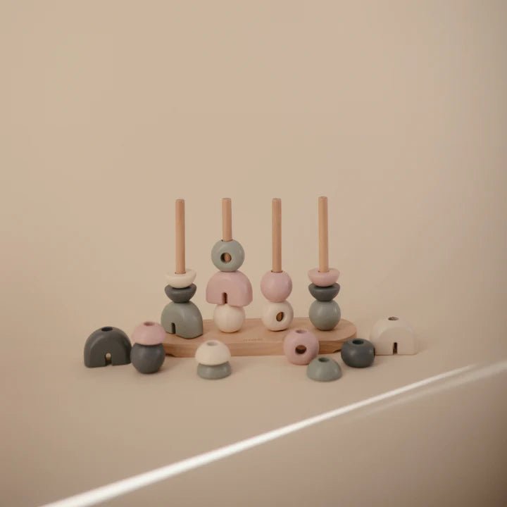 Wooden Multi Shape Stacker – Lernspielzeug aus Holz - Little Baby Pocket