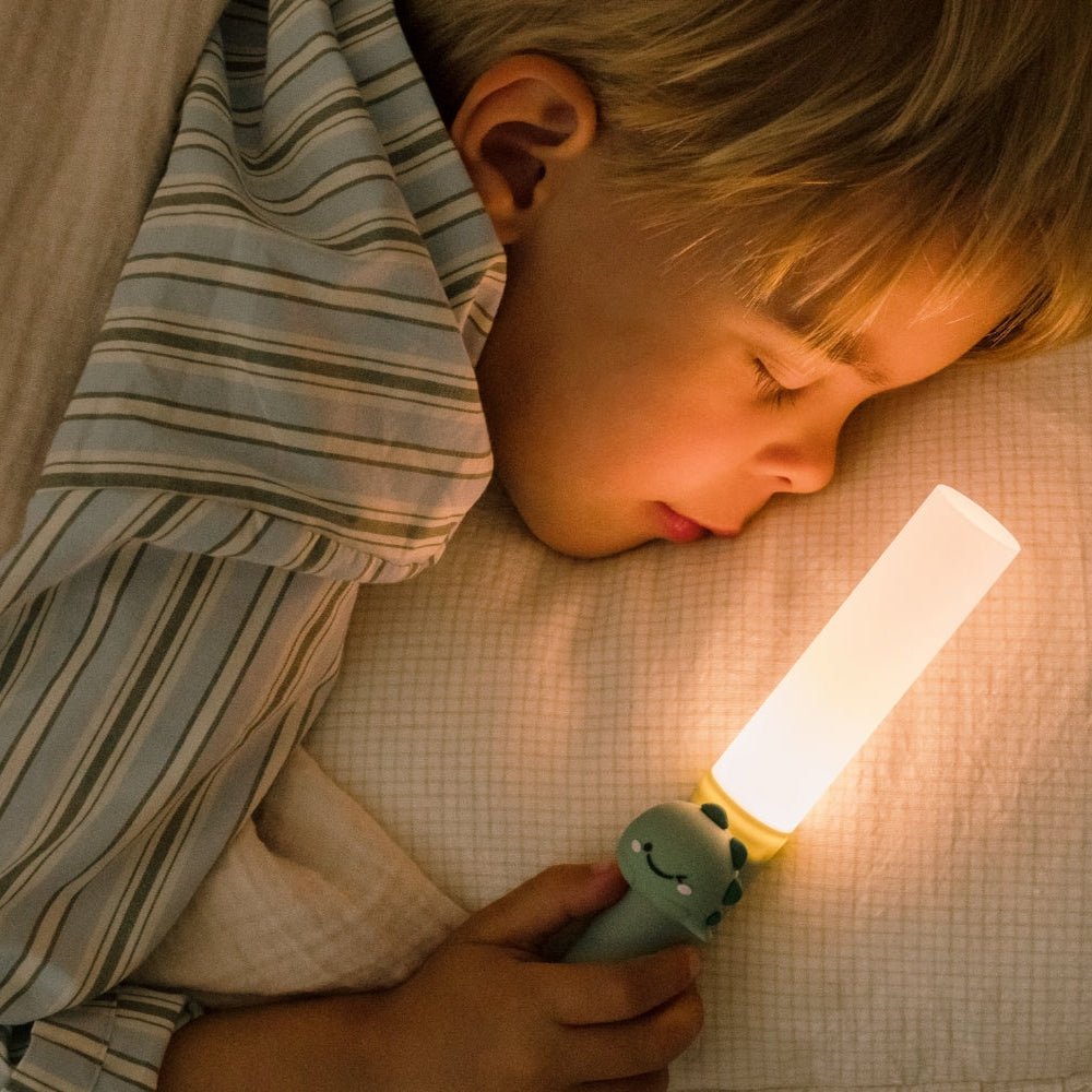 Zoo Light Dino - 3-in-1 Kinderlampe: Nachtlicht, Leselampe & Lauflicht - Little Baby Pocket