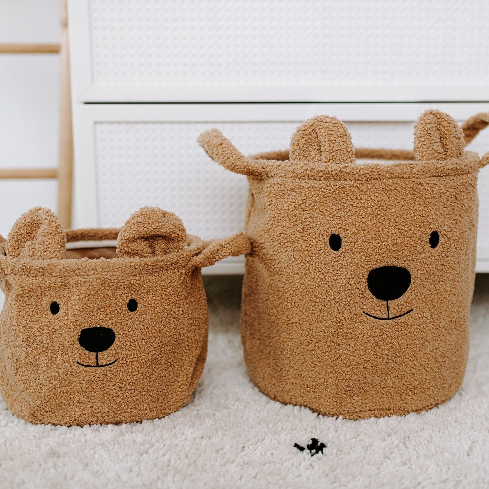kuscheltier aufbewahrung korb Aufbewahrungskorb Klein "Teddy-Braun" - Childhome