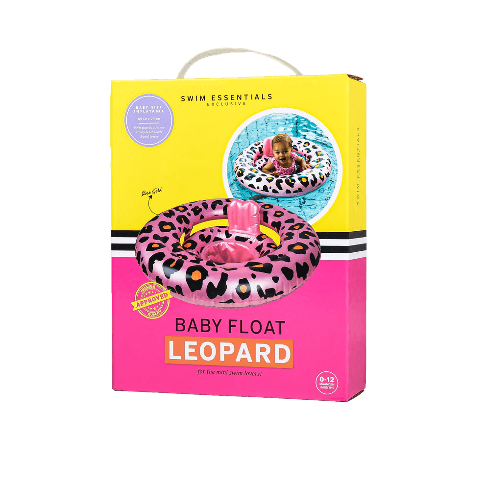 Aufblasbarer Babyschwimmsitz "Leopard pink" - Little Baby Pocket