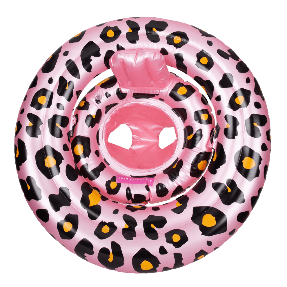 Aufblasbarer Babyschwimmsitz "Leopard pink" - Little Baby Pocket