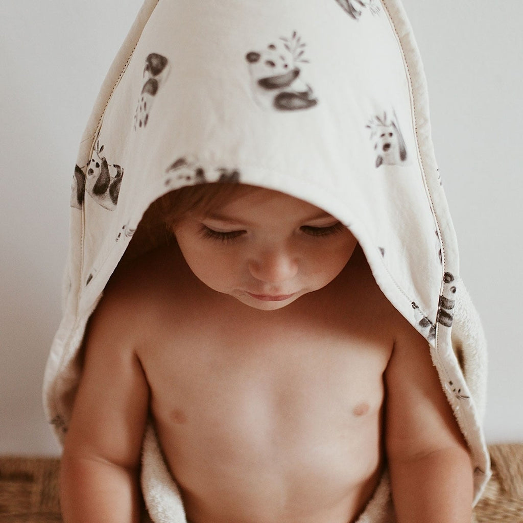 Babyhandtuch "Colette Panda Natural" - Little Baby Pocket