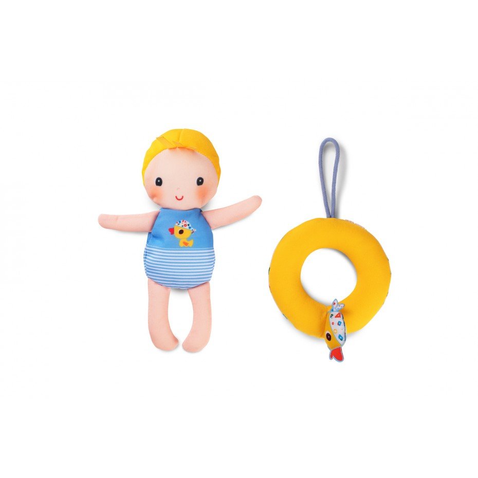 Badepuppe Gaspard mit Ente - Little Baby Pocket