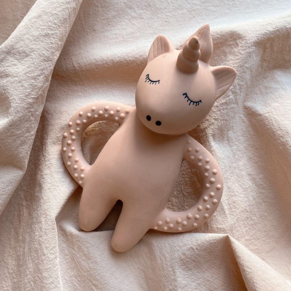 Beißring "Teeth Soother Unicorn Rose" - Little Baby Pocket