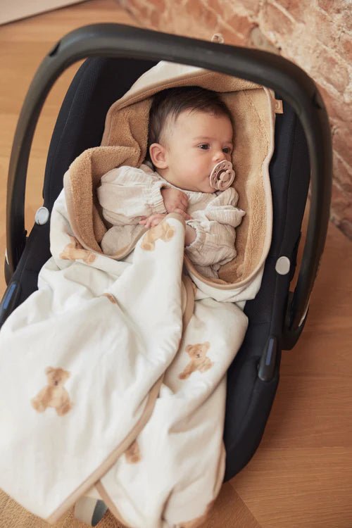 Einschlagdecke für Babyschale Teddy Bear - Jollein – Little Baby Pocket