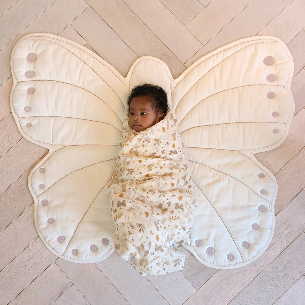 Großes Spucktuch "Swaddle Butterflies" - Little Baby Pocket