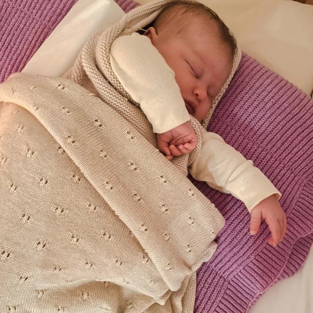 hvid-Babydecke "Bibi" Merino