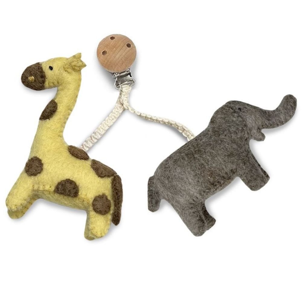 Kinderwagenkette "Giraffe/Elephant" - Little Baby Pocket