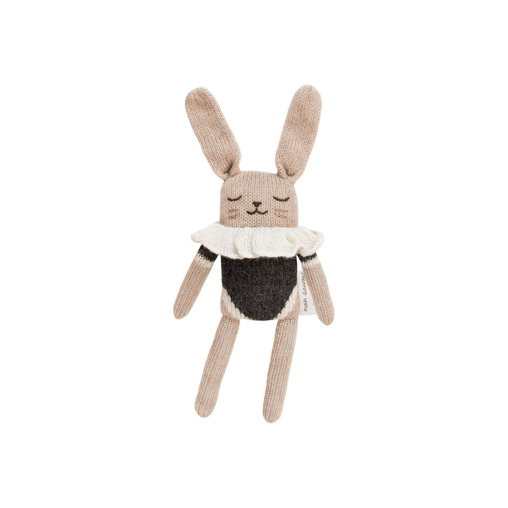 Kuscheltier "bunny knit toy black bodysuit" - Little Baby Pocket