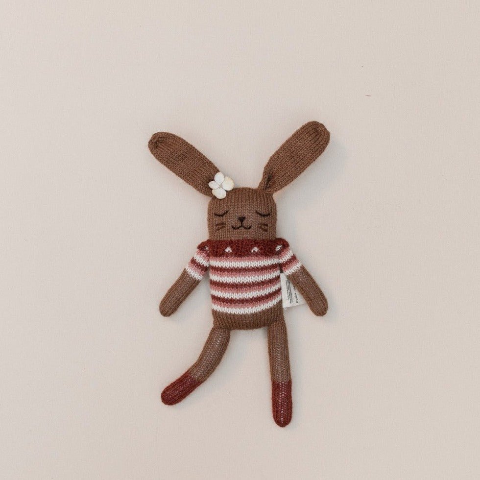 Kuscheltier "Bunny knit toy sienna vintage top" - Little Baby Pocket