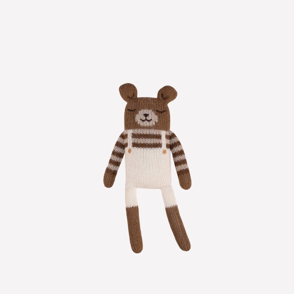 Kuscheltier "Teddy knit toy nut overalls" - Little Baby Pocket