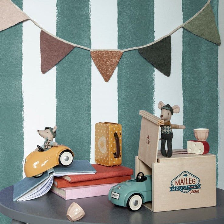 Maus Auto mit Garage Gelb - Little Baby Pocket
