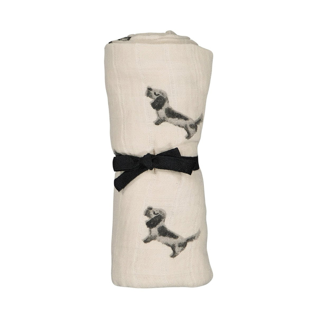 Mulltuch "Bianca Swaddle teckel greige" - Little Baby Pocket