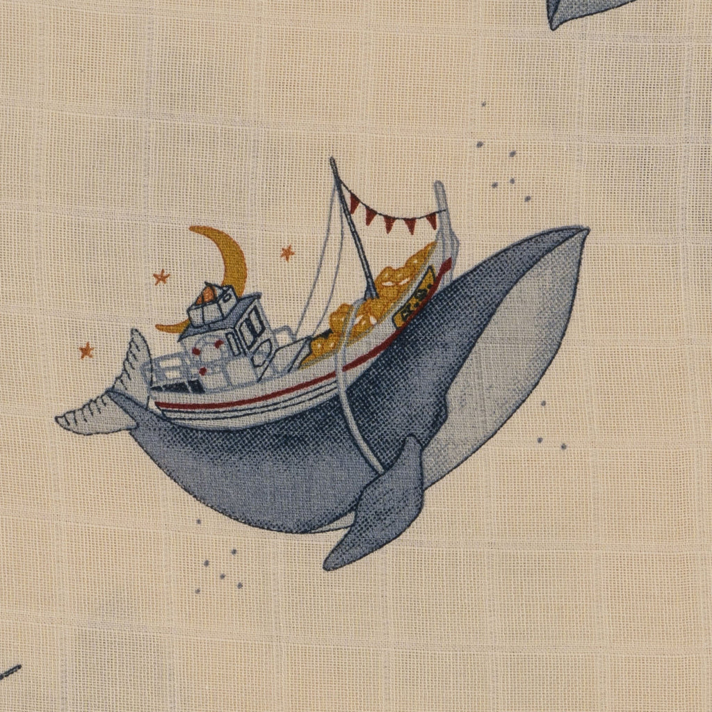 Mulltücher "Whale Boat" 3er Pack - Little Baby Pocket