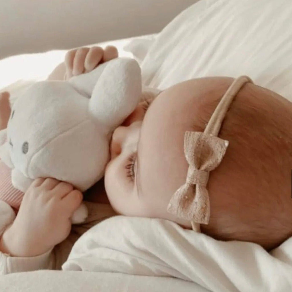 Newborn Haarband "Linnen Little Anna" - Little Baby Pocket