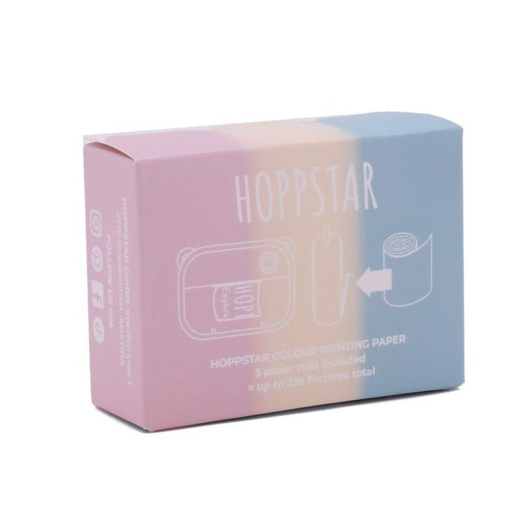 Papierrollen - Farbig - 3er Nachfüllpack- Für Hoppstar Artist Kamera - Little Baby Pocket