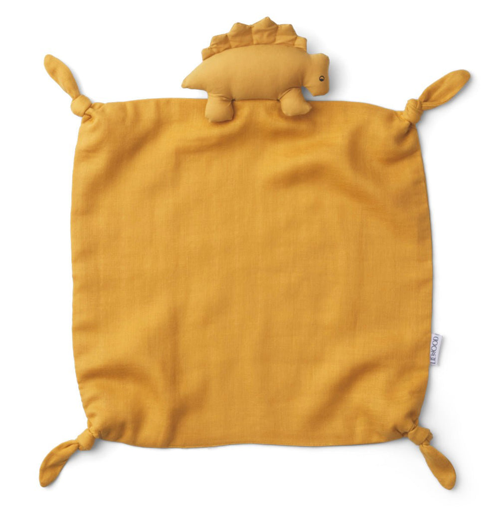 Schmusetuch "Agnete Cuddle Cloth - Dino yellow mellow" - Little Baby Pocket