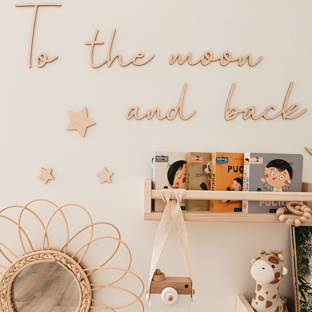 Schriftzug aus Holz "To the moon and back" - Little Baby Pocket