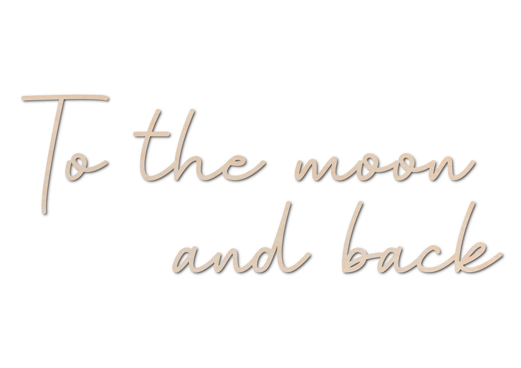 Schriftzug aus Holz "To the moon and back" - Little Baby Pocket