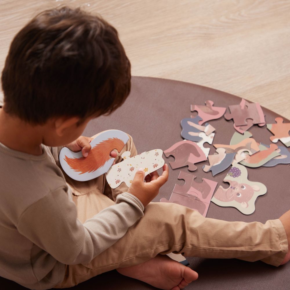 Set mit 7 Puzzles "Nordische Tierwelt" - Little Baby Pocket