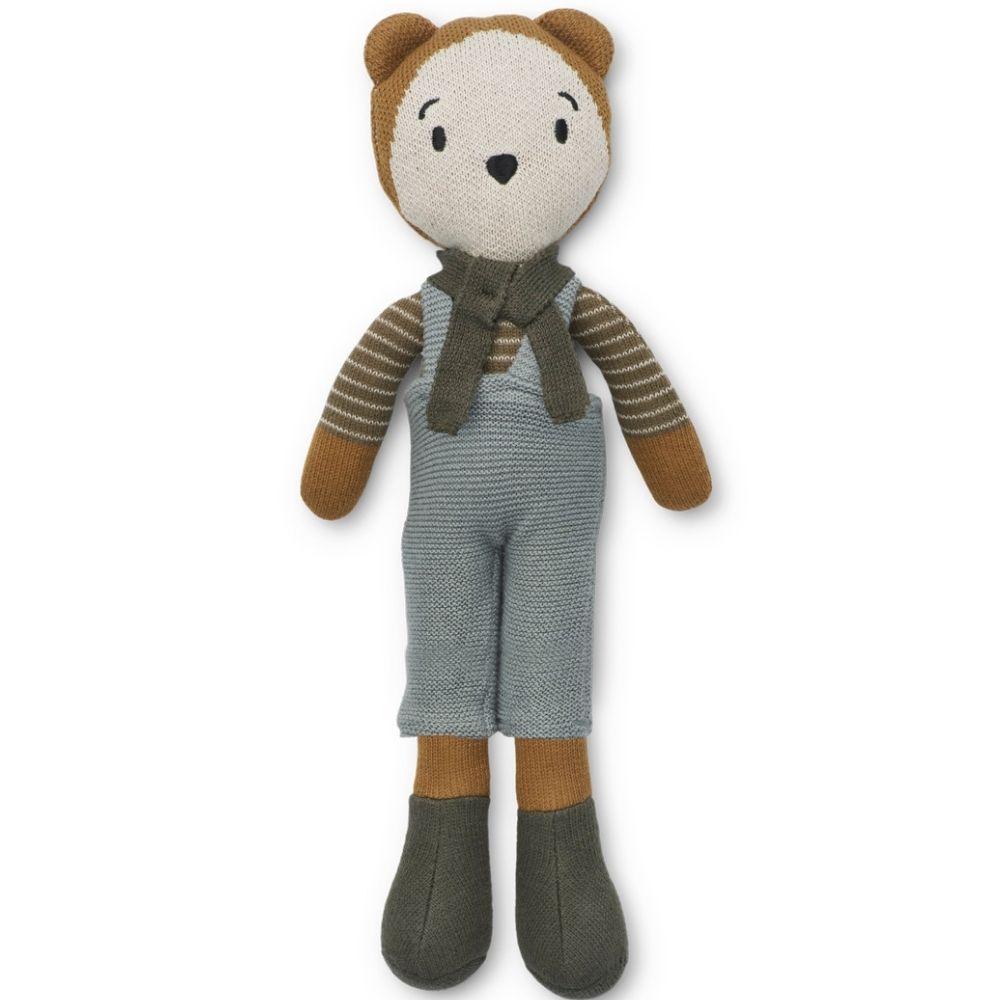 Stoffpuppe "Robert Mr Bear golden caramel multi mix" - Little Baby Pocket