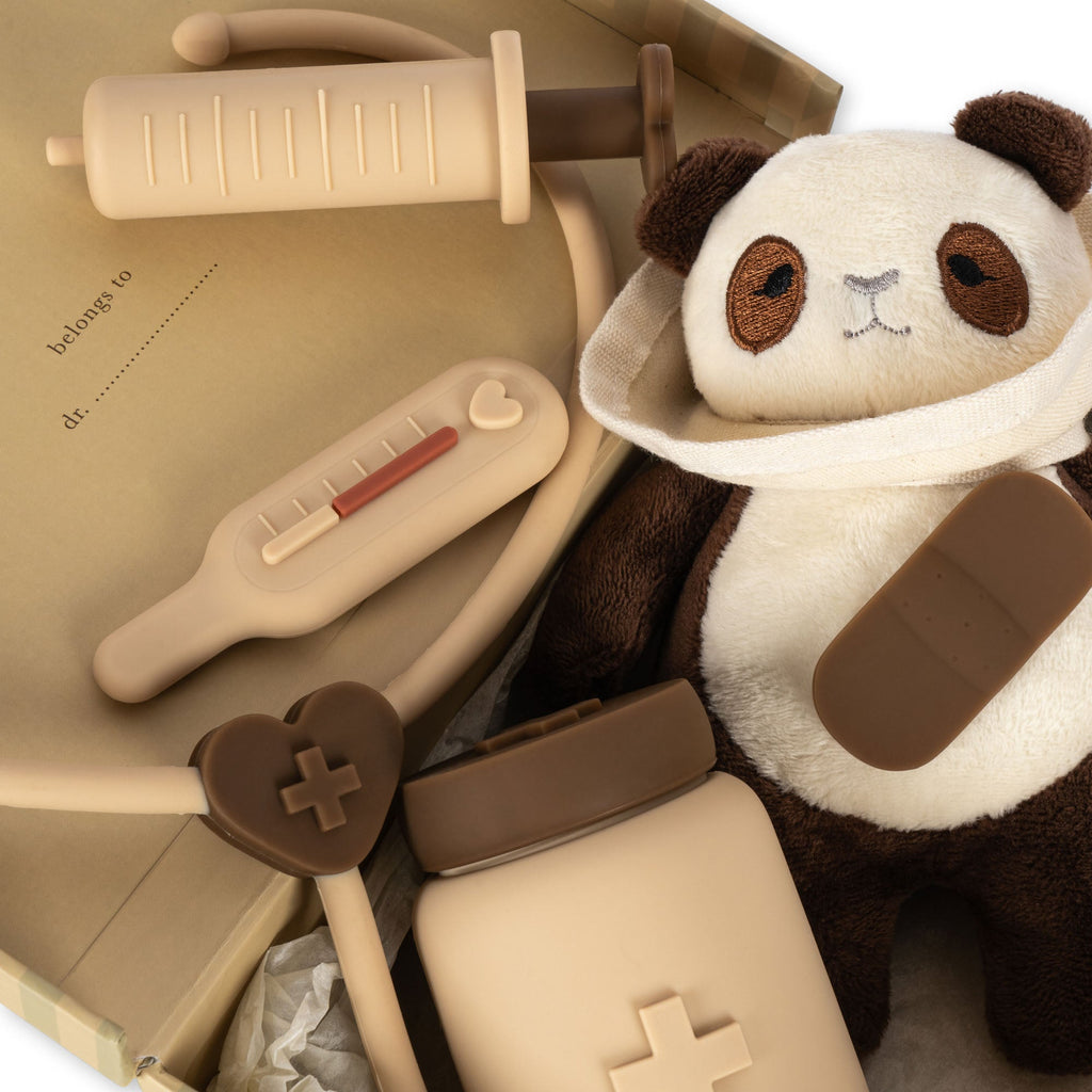 Tierarzt-Set Panda Silikon - Beige - Little Baby Pocket